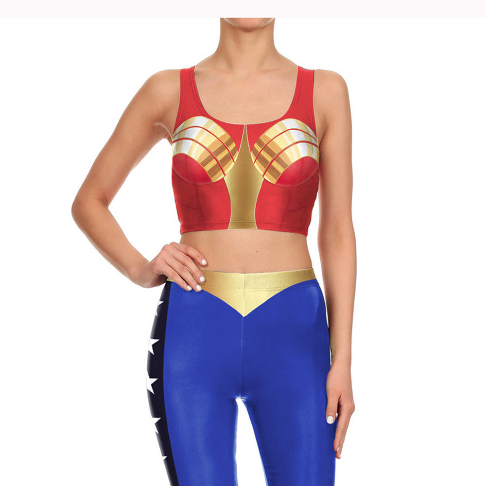 Diana I Women's Superhero Leggings (Wonder Woman) - Orange Bison
