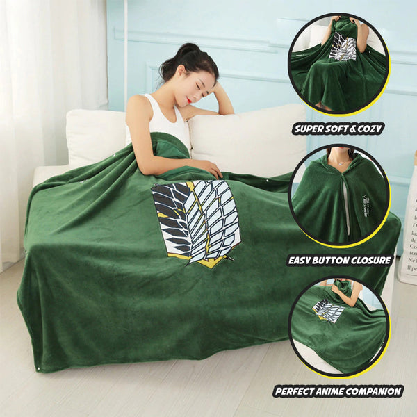 Survey Corps Hooded Cloak Blanket